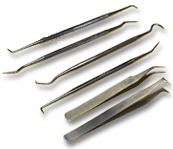 SMD & SMT Alignment Probes, Dental Probes, Stainless Steel, SMT Tweezers